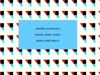 ANDRÉS VALENZUELA
MIGUEL ÁNGEL CASAS
MARÍA JOSÉ PRIETO
 