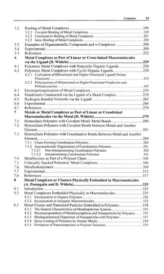 Metal Complexes And Metals In Macromolecules Synthesis Structure And ...