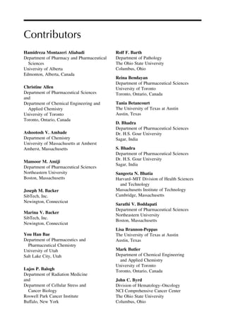 Nanotechnology In Cancer Therapeutics Mansoor M Amiji | PDF
