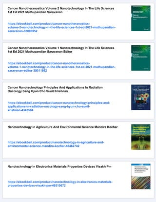 Nanotechnology In Cancer Therapeutics Mansoor M Amiji | PDF
