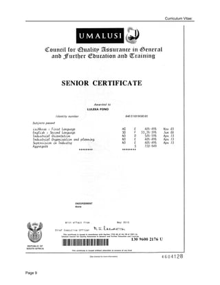 Curriculum Vitae:
Page 9
 