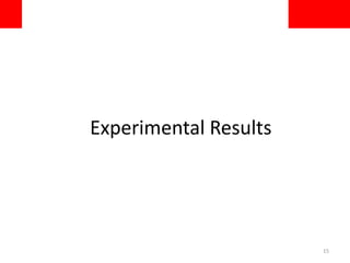 Experimental Results
15
 
