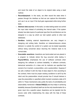 Quality Attribute: Testability | PDF