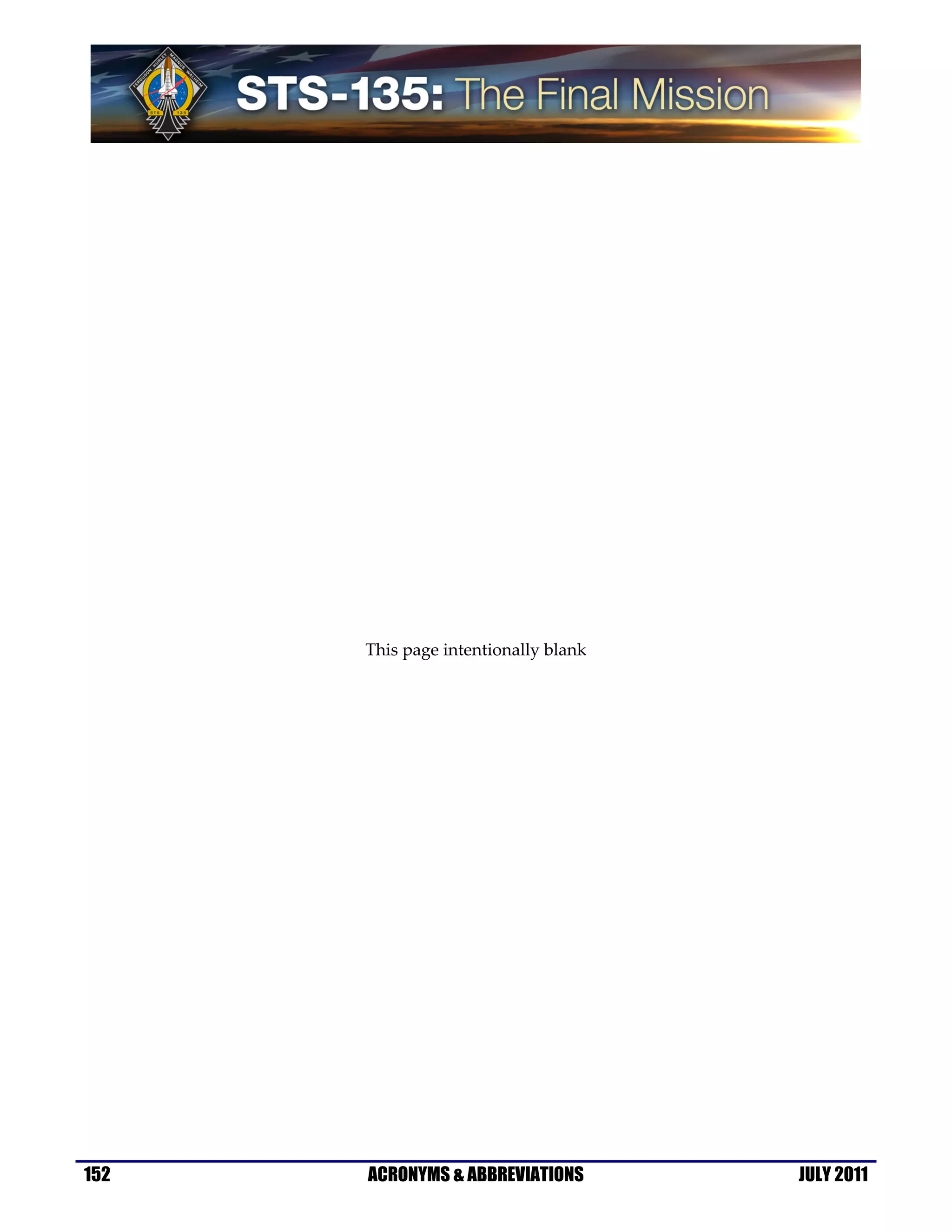 This page intentionally blank




152   ACRONYMS & ABBREVIATIONS        JULY 2011
 