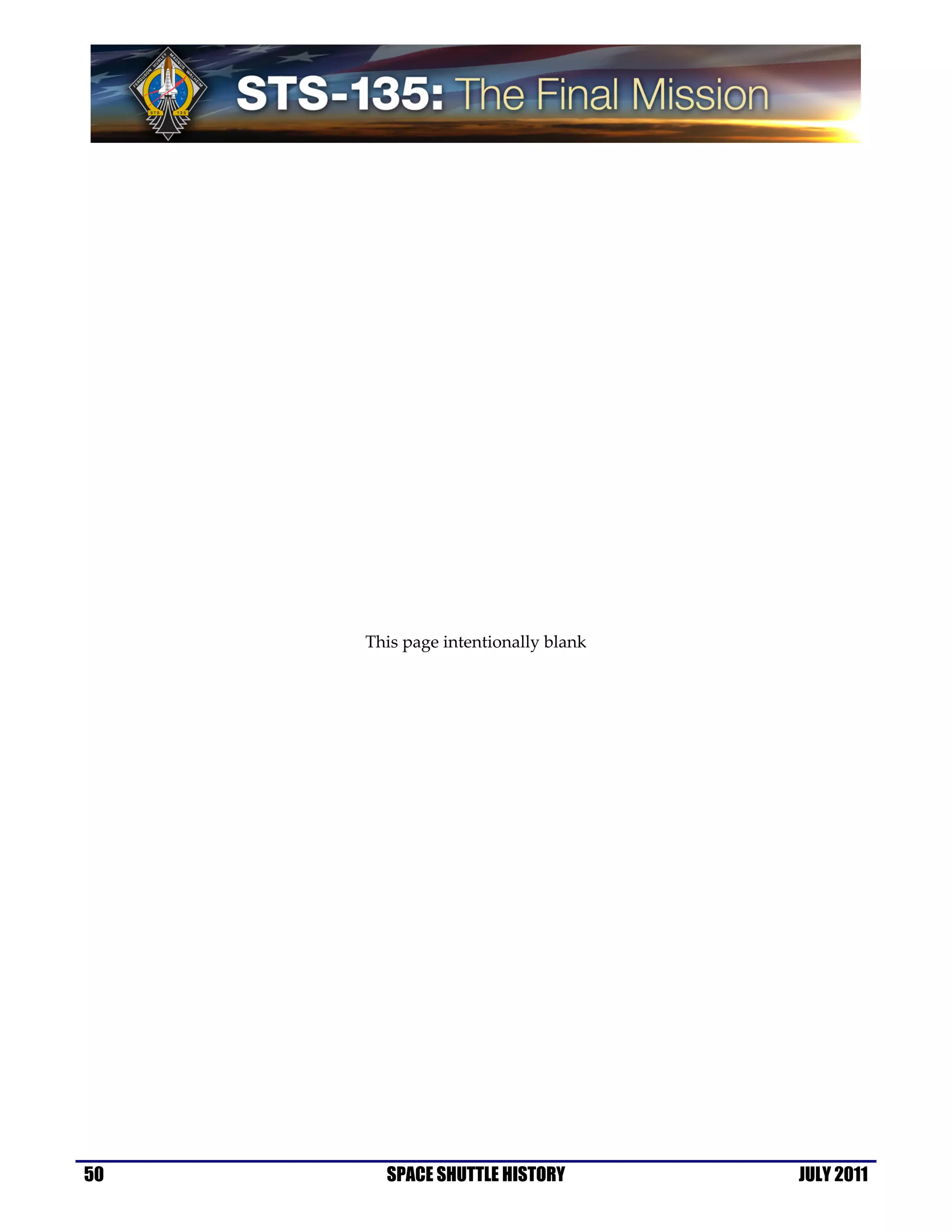 This page intentionally blank




50     SPACE SHUTTLE HISTORY         JULY 2011
 