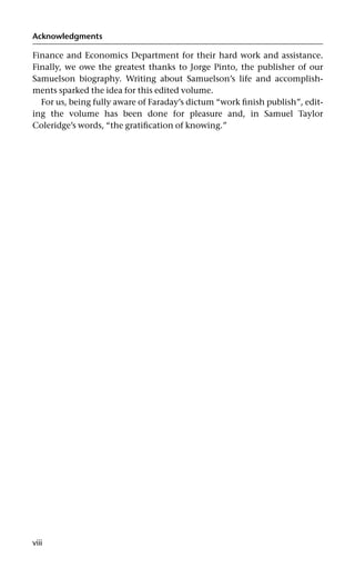 Samuelsonian Economics Samuelsonian Economics And The Twentyfirst Century Michael Szenberg | PDF