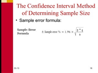 Determining the Size of a Sample statistical sample.ppt