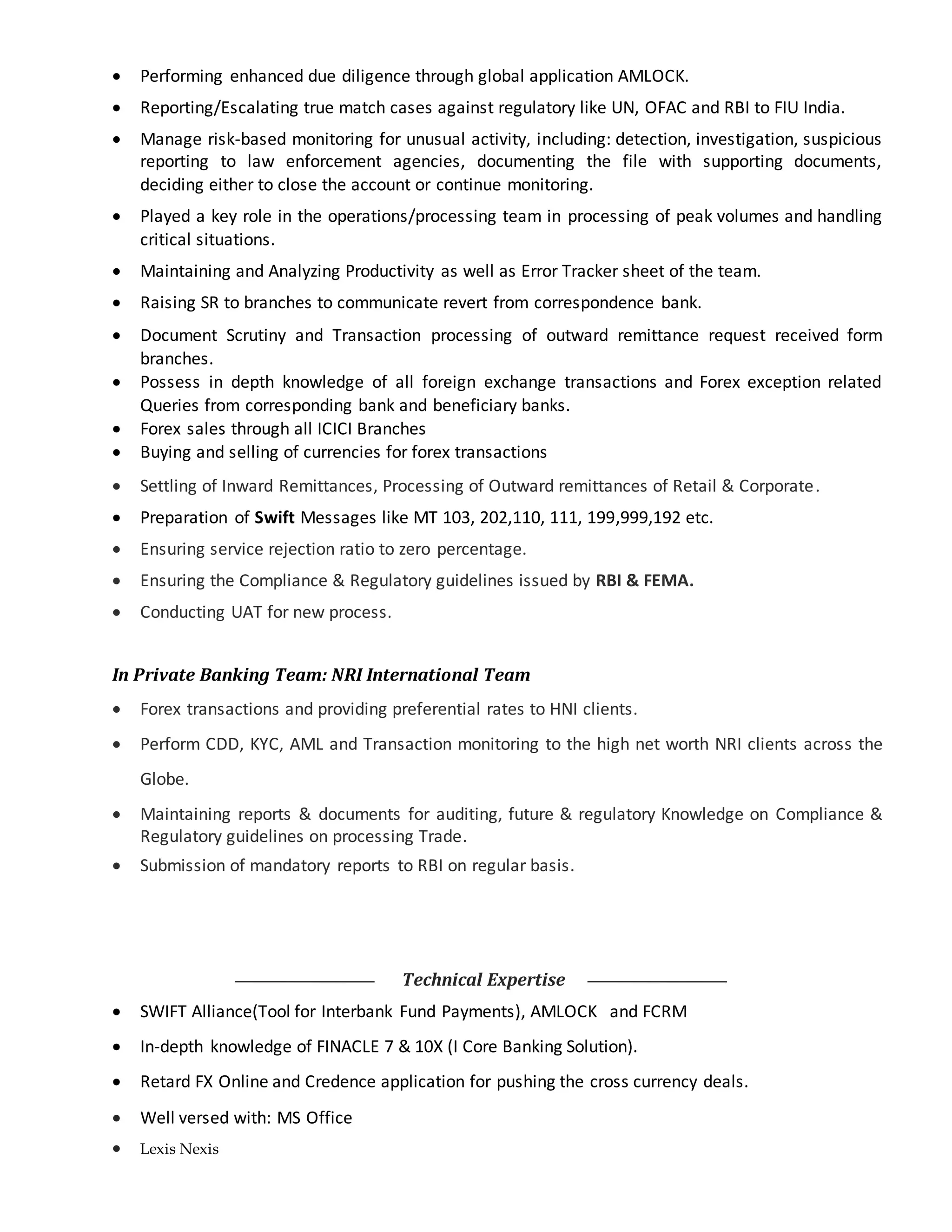 Resume_Aml Kyc | DOCX