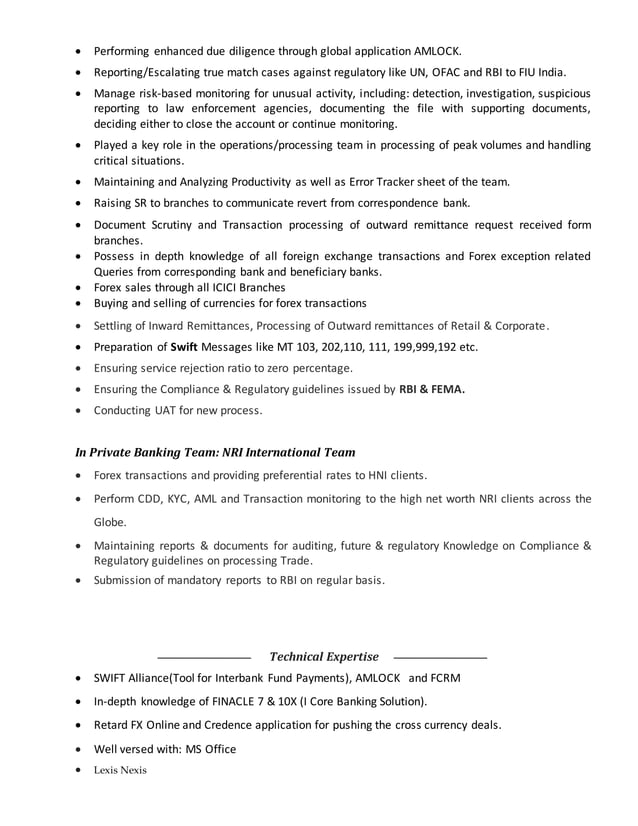 Resume_Aml Kyc | DOCX