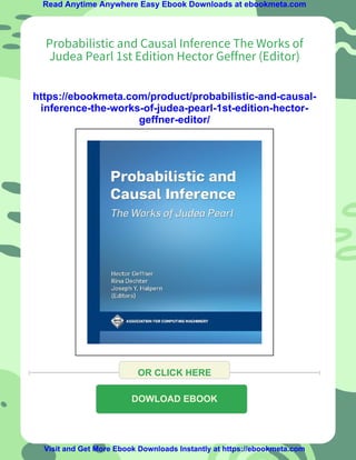 Probabilistic and Causal Inference The Works of Judea Pearl 1st Edition ...