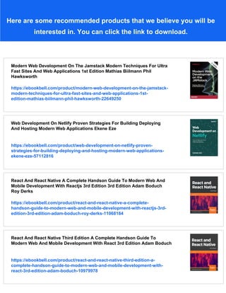 Modern Web Development On The Jamstack Mathias Biilmann Phil Hawksworth ...