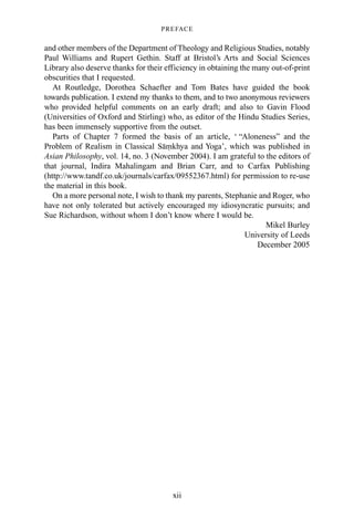Classical Samkhya And Yoga An Indian Metaphysics Of Experience Burley | PDF