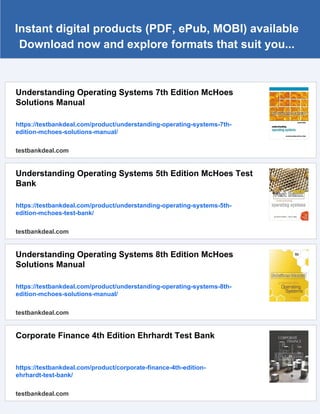 Understanding Operating Systems 7th Edition McHoes Test Bank | PDF