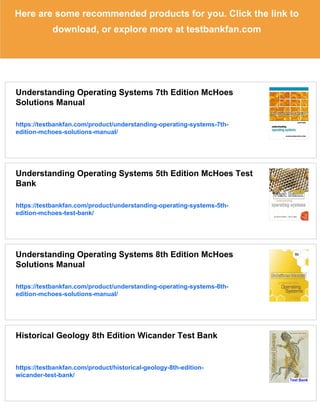 Understanding Operating Systems 7th Edition McHoes Test Bank | PDF