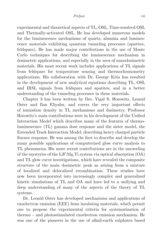 Advances In Physics And Applications Of Optically And Thermally ...