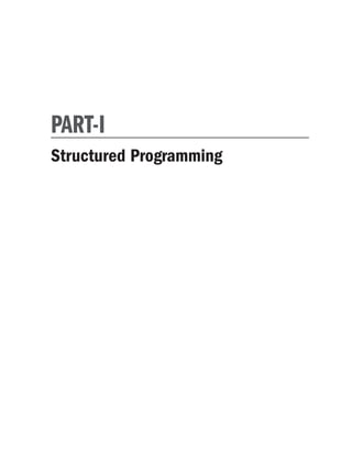 PART-I
Structured Programming
 