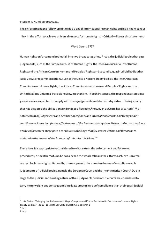 human right essay