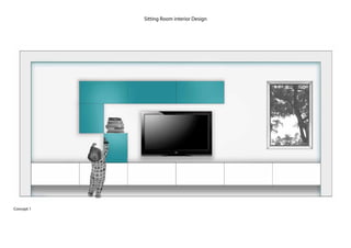 Sitting Room interior Design
Concept 1
 