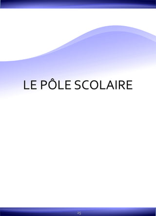 25
LE PÔLE SCOLAIRE
 