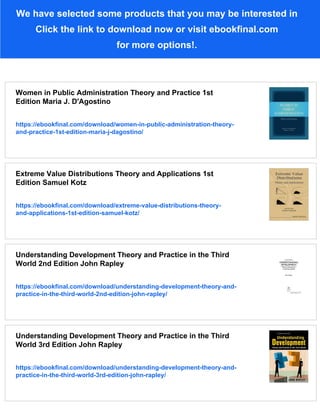 Public Value Theory and Practice 1st Edition John Benington | PDF