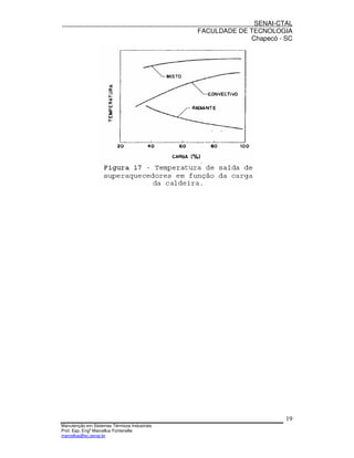 SENAI-CTAL
                                              FACULDADE DE TECNOLOGIA
                                                           Chapecó - SC




                                                                     19
Manutenção em Sistemas Térmicos Industriais
Prof. Esp. Engo Marcellus Fontenelle
marcellus@sc.senai.br
 