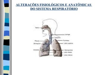 ALTERAÇÕES FISIOLÓGICOS E ANATÔMICAS  DO SISTEMA RESPIRATÓRIO 