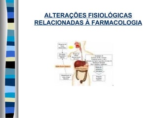 ALTERAÇÕES FISIOLÓGICAS
RELACIONADAS À FARMACOLOGIA
 