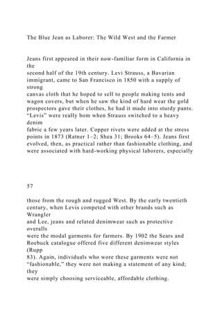 56 AMERICAN DENIM BLUE JEANS AND THEIR .docx