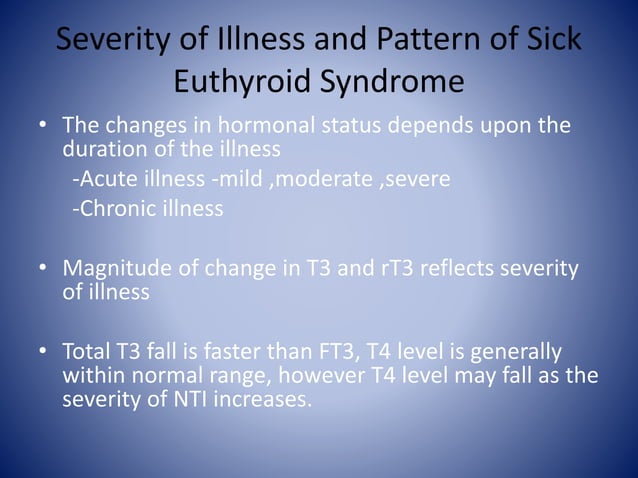 Sick euthyroid syndrome | PPTX