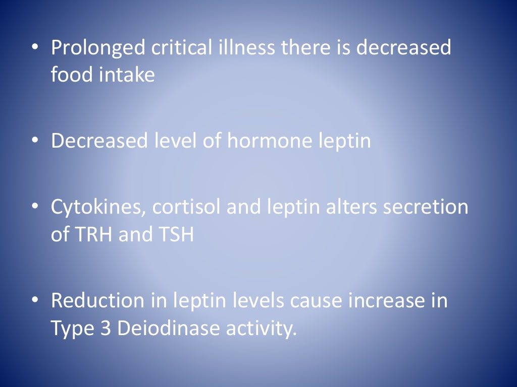 Sick euthyroid syndrome