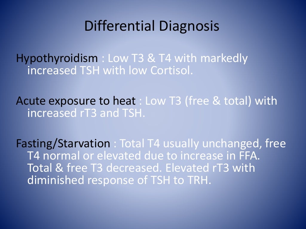 Sick euthyroid syndrome