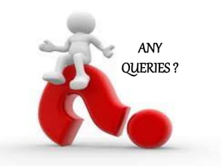 ANY
QUERIES ?
 