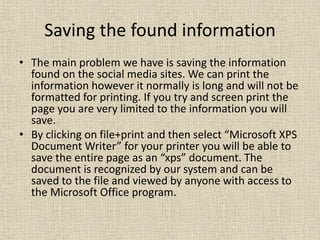 Claims investigation using social media | PPTX
