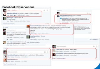 Facebook Observations
 