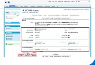FEED INTO CRM
 