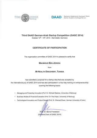 Participant Certificate – DAAD