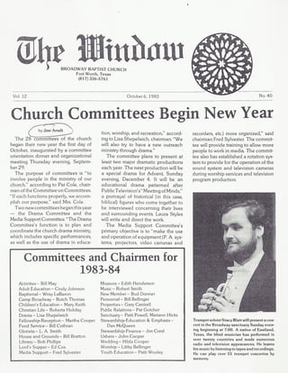 Church Committes Begin New Year