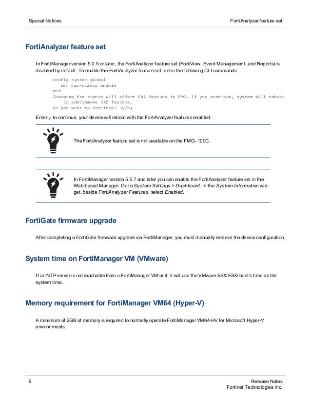Fortimanager V5 0 10 Release Notes