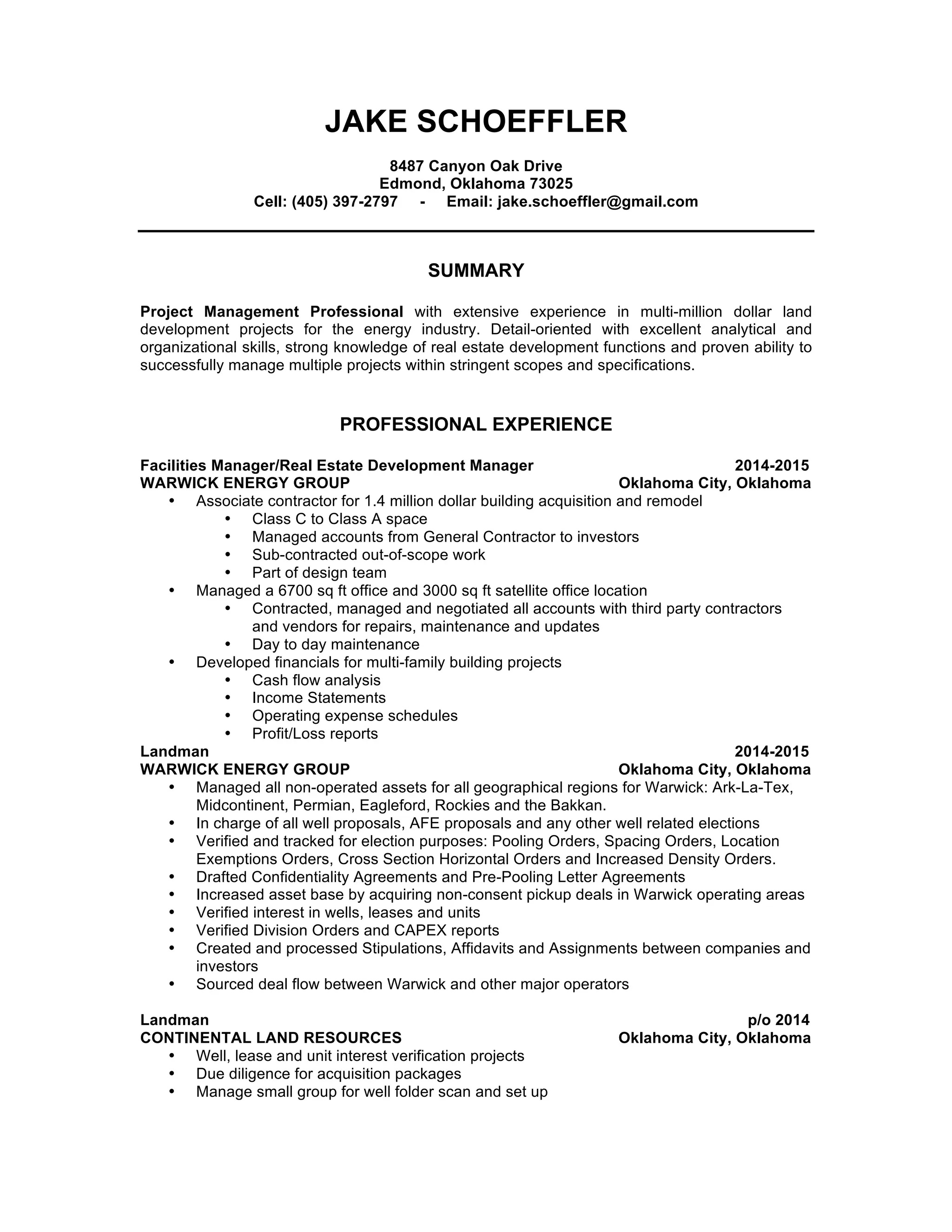 JAKE SCHOEFFLER 39 s Resume PDF - JAKE SCHOEFFLER S Resume 1 2048 