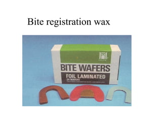 Bite registration wax
 