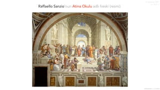 menemenazdacorba
Raffaello Sanzio’nun Atina Okulu adlı freski (resmi)
https://tr.wikipedia.org/wiki/Atina_Okulu
13 Ağustos 2021


no. 56 (3 s.)
 