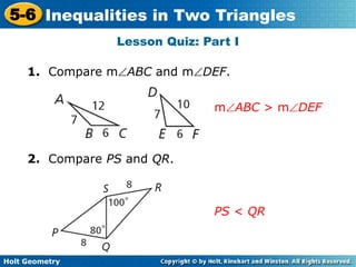 5_6 Inequalities of Two Triangles.ppt
