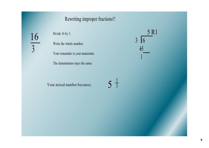 What Is 23/4 As A Mixed Number 5.6 Mixed Numbers and Improper Fractions
