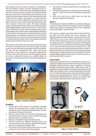 Chield Rescue Systems Modified Child Rescue System against Open Borewell | PDF