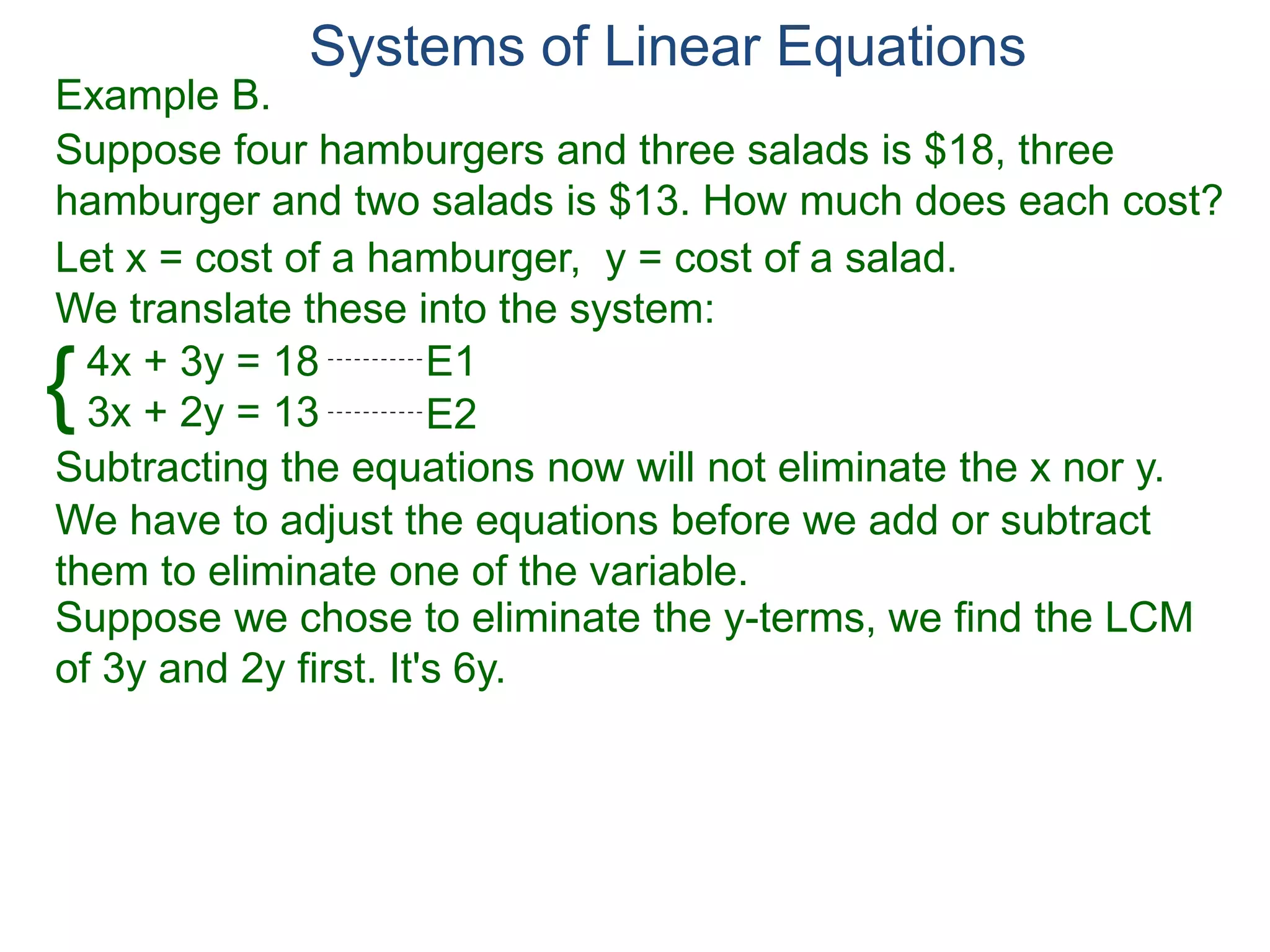 56 system of linear equations | PPTX