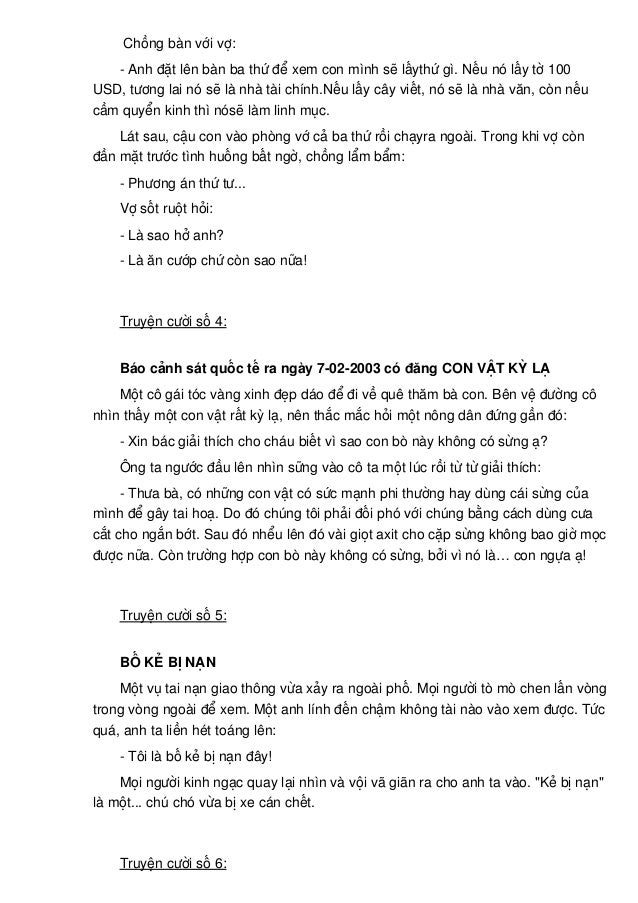 56 Truyện Cười Hay Nhất Thế Giới