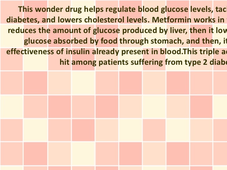 Reduce blood sugar level with Metformin
