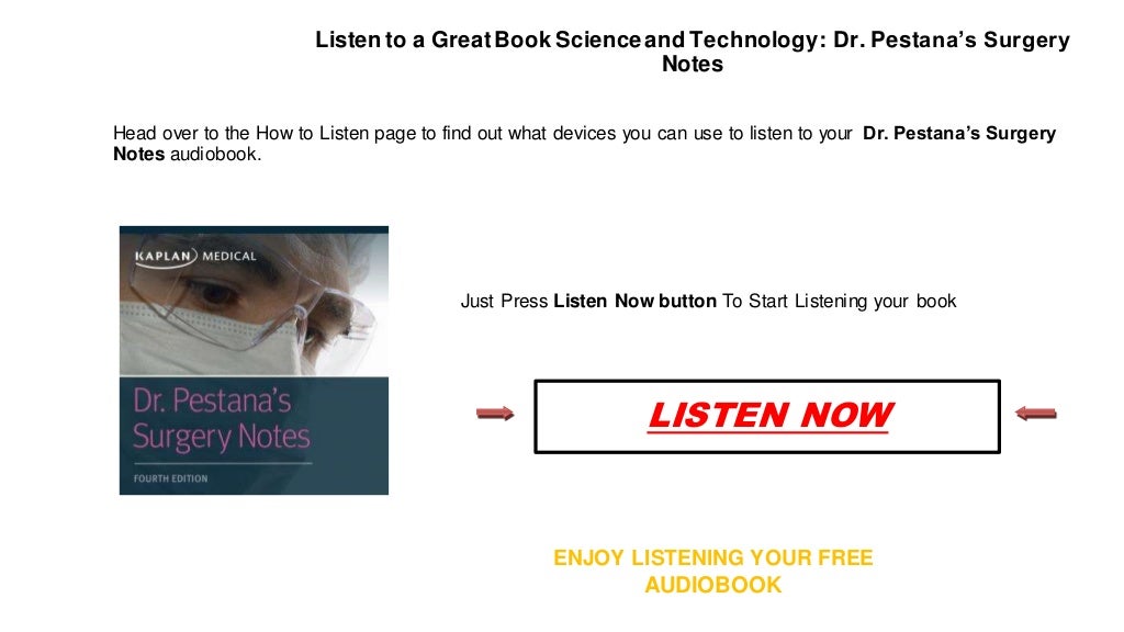 Dr. Pestana's Surgery Notes Audiobook download free | Dr. Pestana's S… pestana surgery audio download free