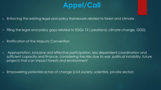 Cadre juridique des changements climatiques de la RDC