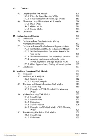 Structural Vector Autoregressive Analysis Lutz Kilian Helmut Ltkepohl | PDF